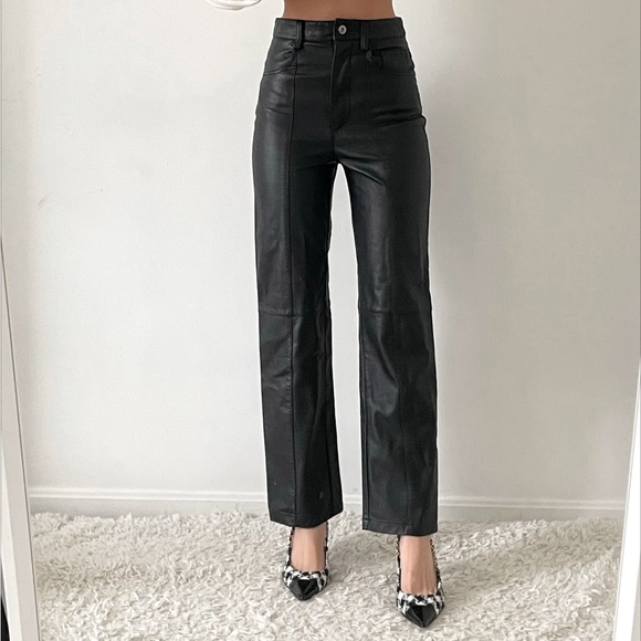 Glassons Pants & Jumpsuits Glassons Straight Leg Faux Leather Pants